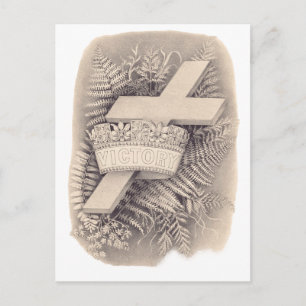 Kreuz mit Krone und Sieg Postkarte