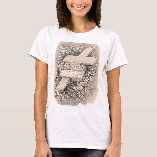 Kreuz mit Krone und Sieg T-Shirt (Vorderseite)
