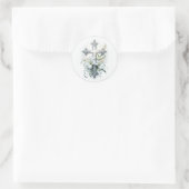 Kreuz mit Lilies-Umschlag Aufkleber (Tasche)