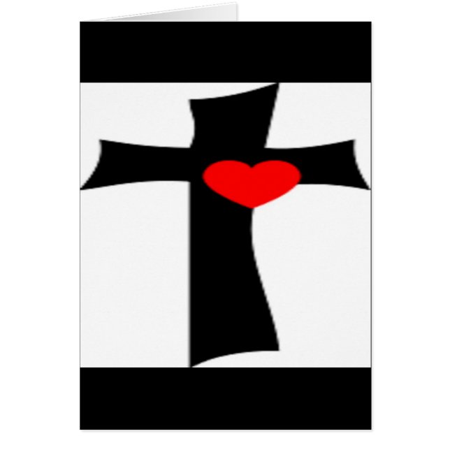 KREUZ MIT ROTEM HERZ (Vorne)