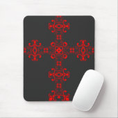 Kreuz mit roter Verzierung Mousepad (Mit Mouse)