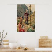 Kreuz mit toter Schlange Poster (Küche)