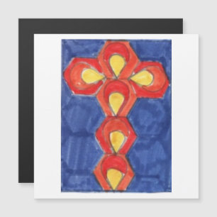 Kreuz-Motiv Magnetkarte Magneteinladung