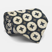 Kreuz-Muster für Schwarz und Weiß Krawatte (Gerollt)