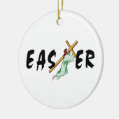 Kreuz Ostern Jesus Keramikornament (Links)