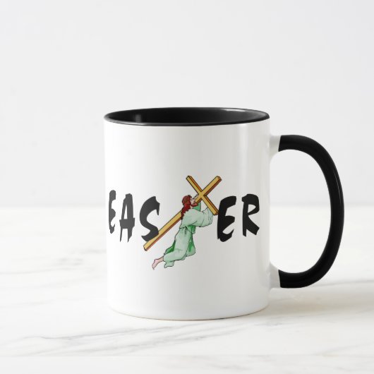 Kreuz Ostern Jesus Tasse (Rechts)