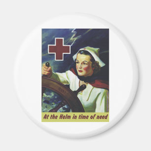 Kreuz-Plakat - Krankenschwester am Helm Magnet