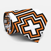 Kreuz & Quadrat Orange Krawatte (Gerollt)