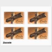 Kreuz Rechteckiger Aufkleber (Blatt)