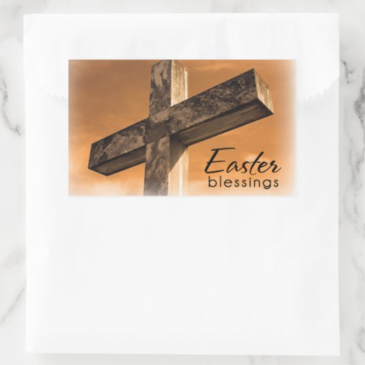 Kreuz Rechteckiger Aufkleber (Tasche)