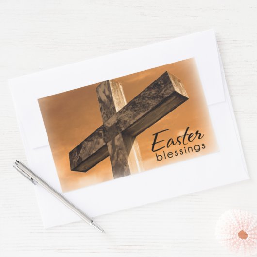 Kreuz Rechteckiger Aufkleber (Umschlag)