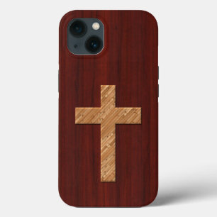 Kreuz: Redwood mit Ebossed White Pine Case-Mate iPhone Hülle