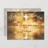 Kreuz reflektiert in ruhigem Wasser, Christus Rise Postkarte (Vorne/Hinten)
