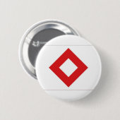 Kreuz-rote Kristallflagge Button (Vorne & Hinten)