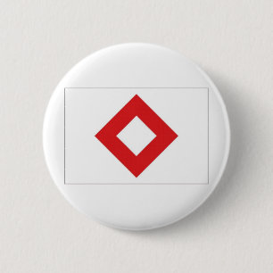 Kreuz-rote Kristallflagge Button