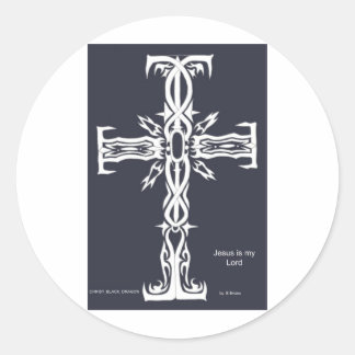 Kreuz Runder Aufkleber