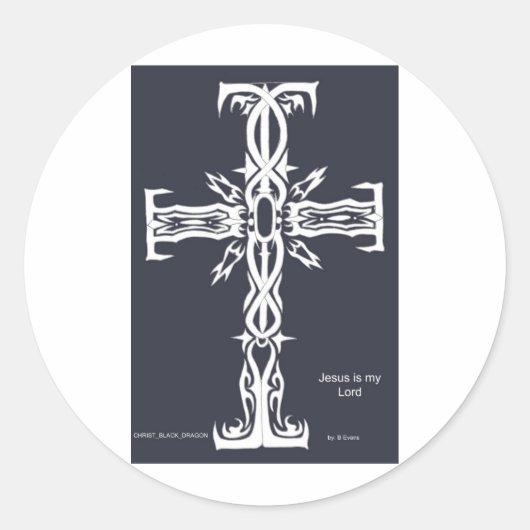 Kreuz Runder Aufkleber (Vorderseite)