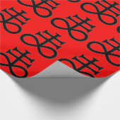 KREUZ SATANS GESCHENKPAPIER (Ecke)