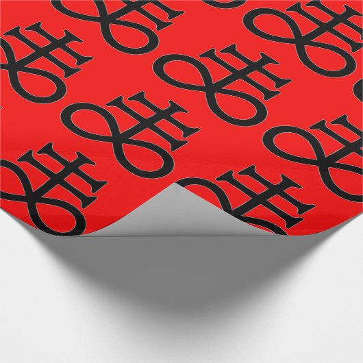 KREUZ SATANS GESCHENKPAPIER (Ecke)