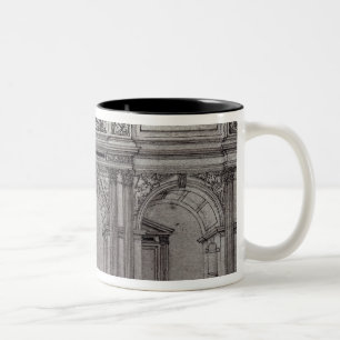 Kreuz-Schirm der Kirche Zweifarbige Tasse