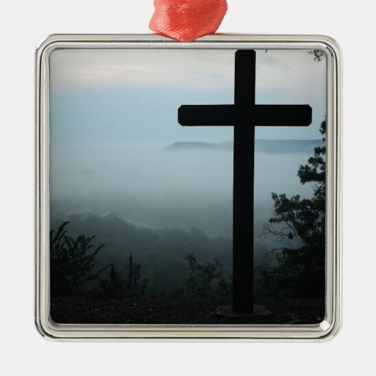 Kreuz Silbernes Ornament (Vorne)