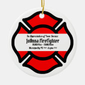 Kreuz St. Florians (Art 2) Keramik Ornament (Vorne)