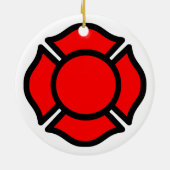 Kreuz St. Florians (Art 2) Keramik Ornament (Hinten)