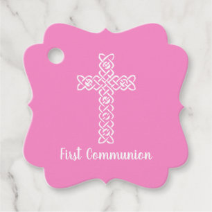 Kreuz   Taffy Pink Kommunion Taufe Christening Geschenkanhänger