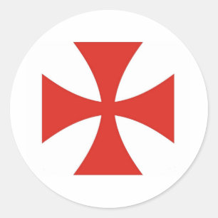 Kreuz tritt runder aufkleber