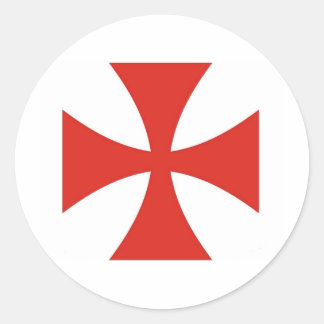 Kreuz tritt runder aufkleber