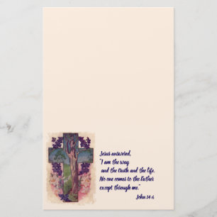 Kreuz-und Baum-christliches Briefpapier-Papier Briefpapier