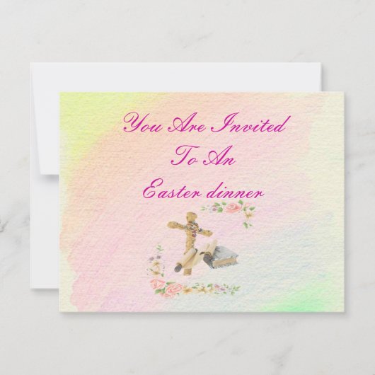 Kreuz und Bibel - Einladung (Vorderseite)