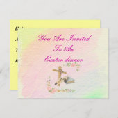 Kreuz und Bibel - Einladung (Vorne/Hinten)