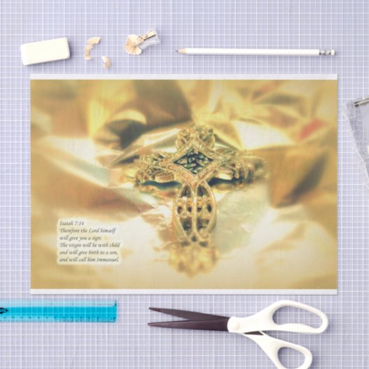 Kreuz-und Bibel-Zitat - Christentum Seidenpapier (Handwerk)