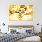 Kreuz und Bibelangebot - Christentum Leinwanddruck (Insitu (Schlafzimmer))