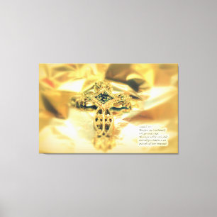 Kreuz und Bibelangebot - Christentum Leinwanddruck