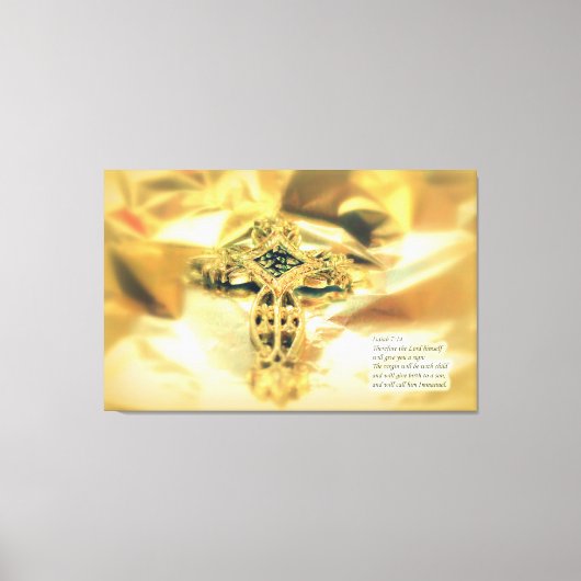 Kreuz und Bibelangebot - Christentum Leinwanddruck (Vorderseite)