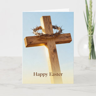 Kreuz und blauer Himmel Ostern Karte