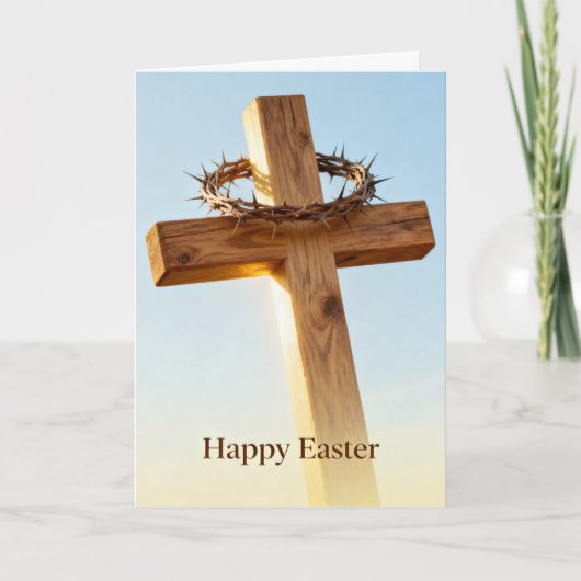Kreuz und blauer Himmel Ostern Karte (Vorderseite)