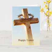 Kreuz und blauer Himmel Ostern Karte (Gelbe Blume)