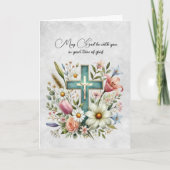 Kreuz und Blume Sympathiekarte Karte (Vorderseite)