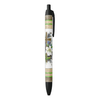 Kreuz- und Blumen-Tinte-Tinte mit schwarzer Tinte Kugelschreiber