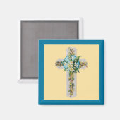 Kreuz und Blumen von 1910 Magnet (Vorderseite/Rückseite)