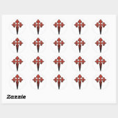 Kreuz und Dagger Runder Aufkleber (Blatt)