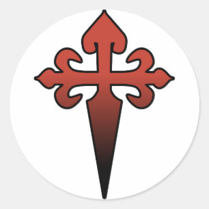 Kreuz und Dolch Runder Aufkleber