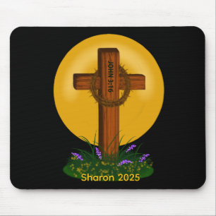 Kreuz und Dornenkrone Mousepad