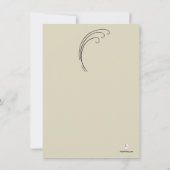 Kreuz und Farn (Creme) - Trauerfall danken Ihnen Dankeskarte (Rückseite)