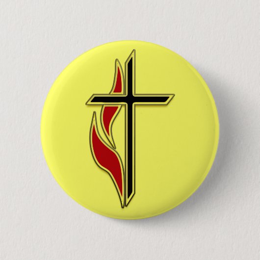 KREUZ UND FLAMME BUTTON (Vorderseite)