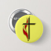 KREUZ UND FLAMME BUTTON (Vorne & Hinten)