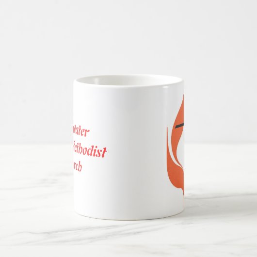 Kreuz und Flamme, ClearwaterUnited MethodistChurch Kaffeetasse (Mittel)
